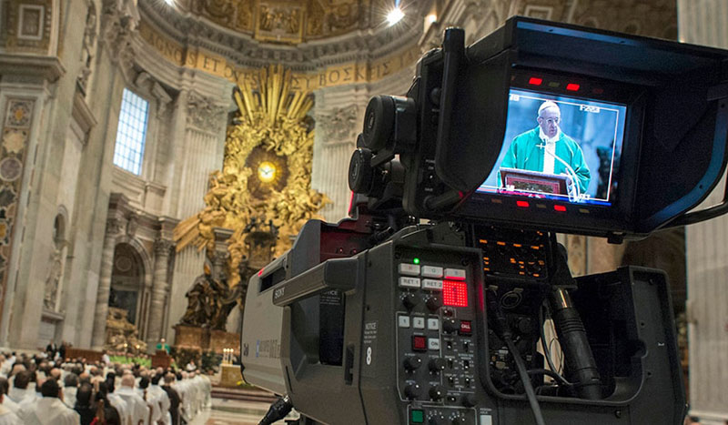 Celebrazioni del Vescovo e di Papa Francesco trasmesse in TV fino alla S. Pasqua
